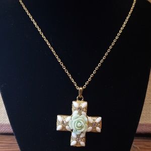 Vintage Chapel Gold filled Cross Necklace